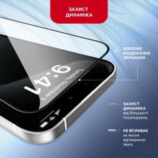 Захисне скло Intaleo з аплікатором Intaleo MagicBox для Apple iPhone 15 Pro Black (4820266742850)