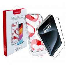 Захисне скло Intaleo з аплікатором Intaleo MagicBox для Apple iPhone 15 Pro Max Black (4820266742867)