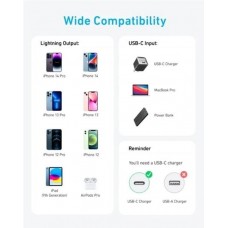 Кабель Anker 322 USB-C - Lightning, 1.8 м, White (A81B6H21)