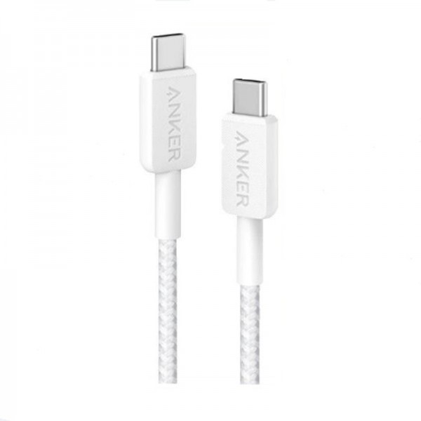 Кабель Anker 322 USB-C - USB-C 0.9 м, White (A81F5H21/A81F5G21)
