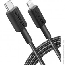 Кабель Anker 322 USB-C to Lightning 1.8 м, Black (7030799) (A81B6G11)