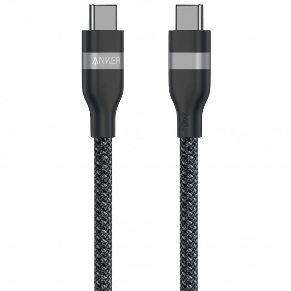Кабель Anker Upcycled-Braided USB-C - USB-C (M/M), 240W, 0.9 м, Black (A82E2H11)