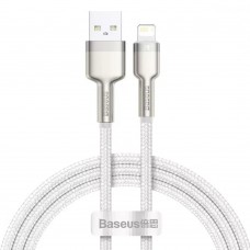 Кабель Baseus Cafule Metal USB-Lightning, 2.4A, 1м White (6953156202252) Кабель Baseus Cafule Metal USB-Lightning, 2.4A, 1м White (6953156202252)