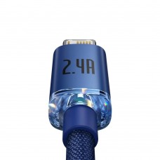 Кабель Baseus Crystal Shine USB - Lightning (M/M), 2.4A, 2 м Blue (CAJY000103) Кабель Baseus Crystal Shine USB - Lightning (M/M), 2.4A, 2 м Blue (CAJY000103)