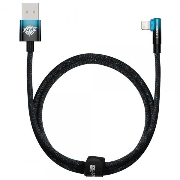 Кабель Baseus MVP 2 USB - Lightning (M/M), 2.4A, 1 м Black/Blue (CAVP000021)