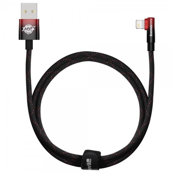 Кабель Baseus MVP 2 USB - Lightning (M/M), 2.4A, 1 м Black/Red (CAVP000020)