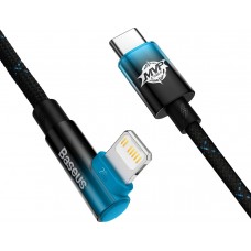 Кабель Baseus MVP 2 USB Type-C - Lightning (M/M), 20W, 1 м Black/Blue (CAVP000221) Кабель Baseus MVP 2 USB Type-C - Lightning (M/M), 20W, 1 м Black/Blue (CAVP000221)