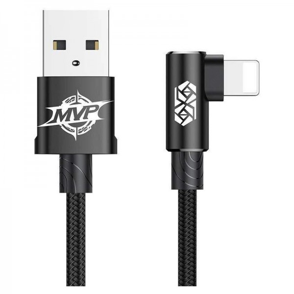 Кабель Baseus MVP USB - Lightning (M/M), 1.5A, 2 м Black (CALMVP-A01)