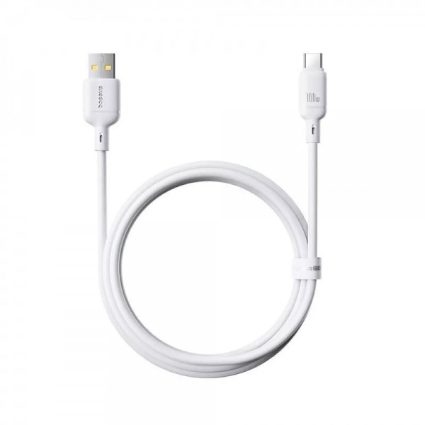 Кабель Baseus Silky USB - USB Type-C (M/M), 100W, 1 м White (6932172668884)