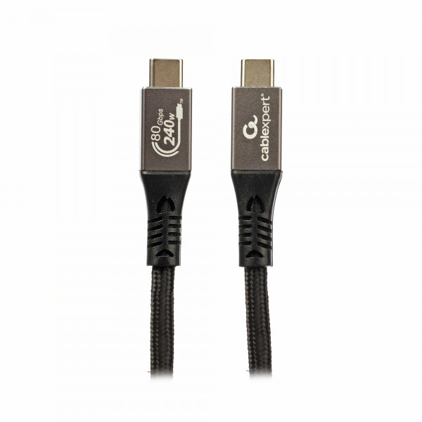 Кабель Cablexpert USB Type-C - USB Type-C (M/М), 240 Вт, 1 м, чорний (CCBP-USB4.2-CMCM240-1M)