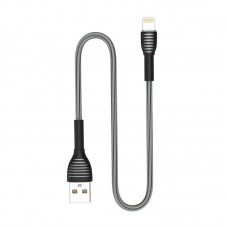 Кабель ColorWay USB - Lightning (M/M), braided cloth, 3 А, 1 м, Gray (CW-CBUL041-GR)