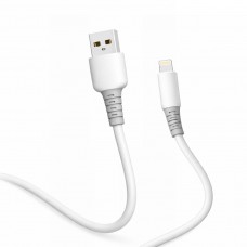 Кабель ColorWay USB - Lightning (M/M), liquid silicone, 3А, 1 м, White (CW-CBUL093-WT)