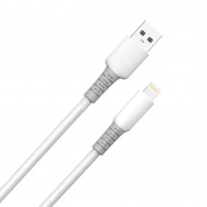 Кабель ColorWay USB - Lightning (M/M), liquid silicone, 3А, 1 м, White (CW-CBUL093-WT)