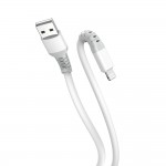 Кабель ColorWay USB - Lightning (M/M), liquid silicone, 3А, 1 м, White (CW-CBUL093-WT)
