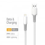Кабель ColorWay USB - Lightning (M/M), liquid silicone, 3А, 1 м, White (CW-CBUL093-WT)