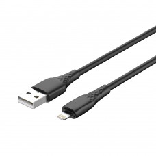 Кабель ColorWay USB - Lightning (M/M), textured PVC, 3А, 1 м, Black (CW-CBUL094-BK)