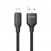 Кабель ColorWay USB - Lightning (M/M), TPE embossed, 3А, 1 м, Black (CW-CBUL101-BK)