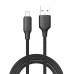 Кабель ColorWay USB - Lightning (M/M), TPE embossed, 3А, 1 м, Black (CW-CBUL101-BK)