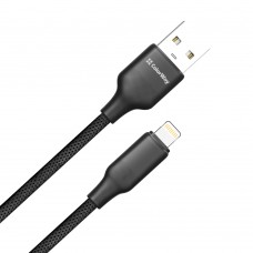 Кабель ColorWay USB - Lightning (M/M), TPE embossed, 3А, 2 м, Black (CW-CBUL102-BK)