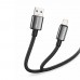 Кабель ColorWay USB - Lightning (M/M), zinc alloy braided, 3А, 1 м, Black (CW-CBUL098-BK)