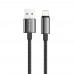 Кабель ColorWay USB - Lightning (M/M), zinc alloy braided, 3А, 2 м, Black (CW-CBUL099-BK)