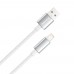 Кабель ColorWay USB - Lightning (M/M), zinc alloy braided, 3А, 2 м, White (CW-CBUL099-WT)
