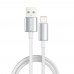 Кабель ColorWay USB - Lightning (M/M), zinc alloy braided, 3А, 2 м, White (CW-CBUL099-WT)