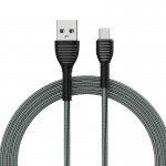 Кабель ColorWay USB - micro USB (M/M), Braided Cloth, 3 А, 1 м, Gray (CW-CBUM041-GR) Кабель ColorWay USB - micro USB (M/M), Braided Cloth, 3 А, 1 м, Gray (CW-CBUM041-GR)
