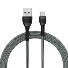 Кабель ColorWay USB - micro USB (M/M), Braided Cloth, 3 А, 1 м, Gray (CW-CBUM041-GR)