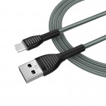 Кабель ColorWay USB - micro USB (M/M), Braided Cloth, 3 А, 1 м, Gray (CW-CBUM041-GR) Кабель ColorWay USB - micro USB (M/M), Braided Cloth, 3 А, 1 м, Gray (CW-CBUM041-GR)
