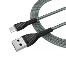 Кабель ColorWay USB - micro USB (M/M), Braided Cloth, 3 А, 1 м, Gray (CW-CBUM041-GR)