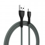 Кабель ColorWay USB - micro USB (M/M), Braided Cloth, 3 А, 1 м, Gray (CW-CBUM041-GR) Кабель ColorWay USB - micro USB (M/M), Braided Cloth, 3 А, 1 м, Gray (CW-CBUM041-GR)