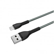 Кабель ColorWay USB - micro USB (M/M), Braided Cloth, 3 А, 1 м, Gray (CW-CBUM041-GR)