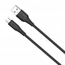 Кабель ColorWay USB - micro USB (M/M), textured PVC, 3А, 1 м, Black (CW-CBUM094-BK)