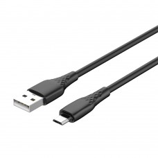 Кабель ColorWay USB - micro USB (M/M), textured PVC, 3А, 1 м, Black (CW-CBUM094-BK)