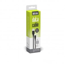 Кабель ColorWay USB - microUSB (M/M) (PVC), 2.4А, 1 м, Black (CW-CBUM025-BK)