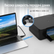 Кабель ColorWay USB - USB Type-B V 2.0 (M/M), 2 м, Black (CW-CBUB072-BK) Кабель ColorWay USB - USB Type-B V 2.0 (M/M), 2 м, Black (CW-CBUB072-BK)