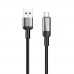 Кабель ColorWay USB - USB Type-C (M/M), braided wire, 6А, 1 м, Black (CW-CBUC096-BK)