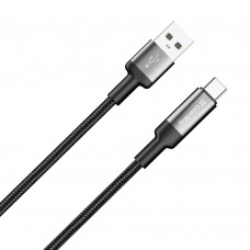 Кабель ColorWay USB - USB Type-C (M/M), braided wire, 6А, 1 м, Black (CW-CBUC096-BK)