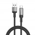 Кабель ColorWay USB - USB Type-C (M/M), braided wire, 6А, 1 м, Black (CW-CBUC096-BK)