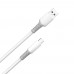 Кабель ColorWay USB - USB Type-C (M/M), liquid silicone, 3А, 1 м, White (CW-CBUC093-WT)