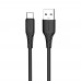 Кабель ColorWay USB - USB Type-C (M/M), textured PVC, 3А, 1 м, Black (CW-CBUC094-BK)