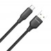 Кабель ColorWay USB - USB Type-C (M/M), TPE embossed, 3А, 2 м, Black (CW-CBUC102-BK)