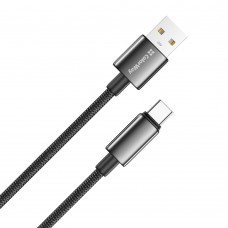 Кабель ColorWay USB - USB Type-C (M/M), zinc alloy braided, 3А, 1 м, Black (CW-CBUC098-BK) Кабель ColorWay USB - USB Type-C (M/M), zinc alloy braided, 3А, 1 м, Black (CW-CBUC098-BK)