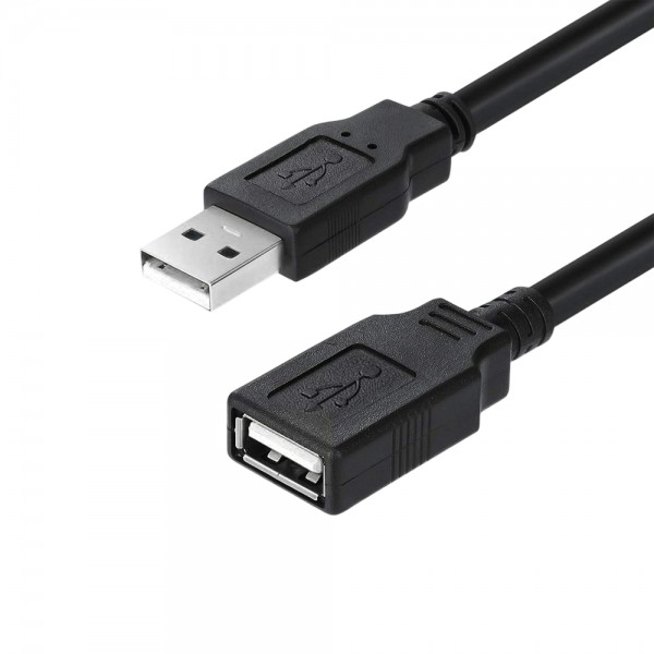 Кабель ColorWay USB - USB V 2.0 (M/F), 1.8 м, Black (CW-CBUF076-BK)