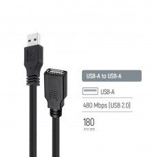 Кабель ColorWay USB - USB V 2.0 (M/F), 1.8 м, Black (CW-CBUF076-BK) Кабель ColorWay USB - USB V 2.0 (M/F), 1.8 м, Black (CW-CBUF076-BK)