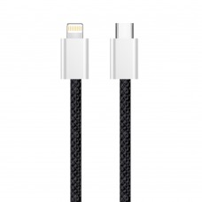 Кабель ColorWay USB Type-C - Lightning (M/M), (braided cotton) (PD Fast Charging 27W), 2 м, Black (CW-CBPDCL068-BK) Кабель ColorWay USB Type-C - Lightning (M/M), (braided cotton) (PD Fast Charging 27W), 2 м, Black (CW-CBPDCL068-BK)