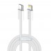 Кабель ColorWay USB Type-C - Lightning (M/M), (braided cotton) (PD Fast Charging 27W), 2 м, Gray (CW-CBPDCL068-GR)