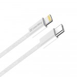 Кабель ColorWay USB Type-C - Lightning (M/M), (braided cotton) (PD Fast Charging 27W), 2 м, Gray (CW-CBPDCL068-GR)