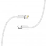 Кабель ColorWay USB Type-C - Lightning (M/M), (braided cotton) (PD Fast Charging 27W), 2 м, Gray (CW-CBPDCL068-GR)